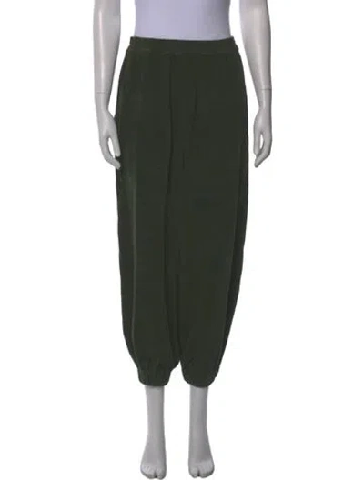 Pre-owned Tibi Straight Leg Pants In Green