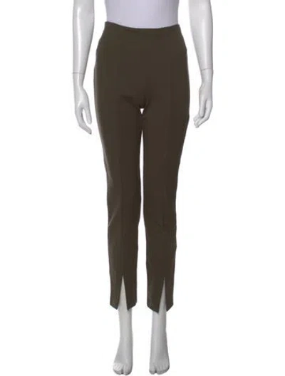 Pre-owned Tibi Straight Leg Pants In Green