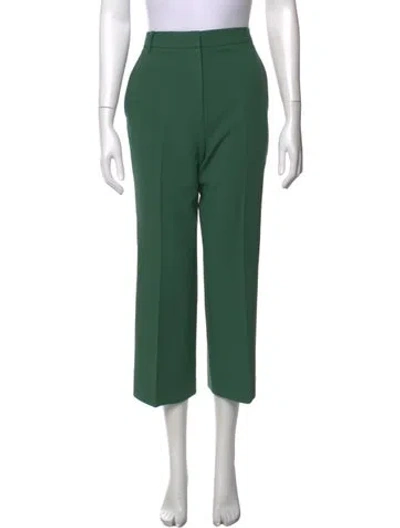 Pre-owned Tibi Straight Leg Pants In Green