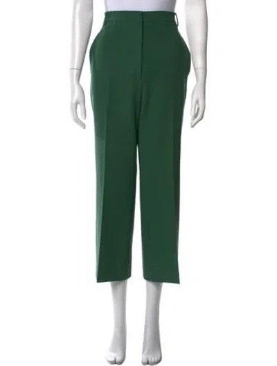 Pre-owned Tibi Straight Leg Pants In Green
