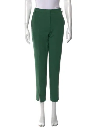Pre-owned Tibi Straight Leg Pants In Green