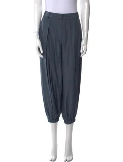 Pre-owned Tibi Straight Leg Pants In Grey