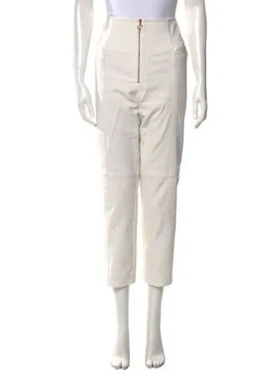 Pre-owned Tibi Straight Leg Pants In Neutral