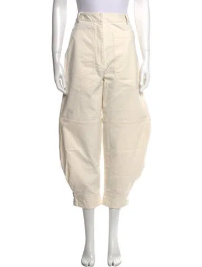 Pre-owned Tibi Straight Leg Pants In Neutral