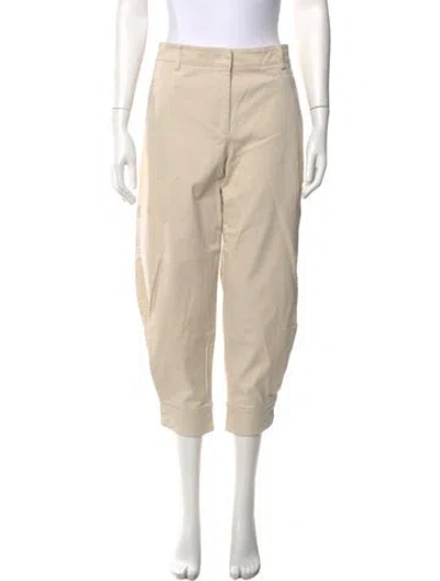 Pre-owned Tibi Straight Leg Pants In Neutral