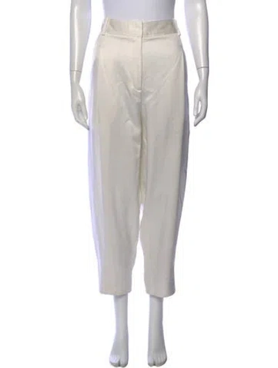 Pre-owned Tibi Straight Leg Pants In Neutral