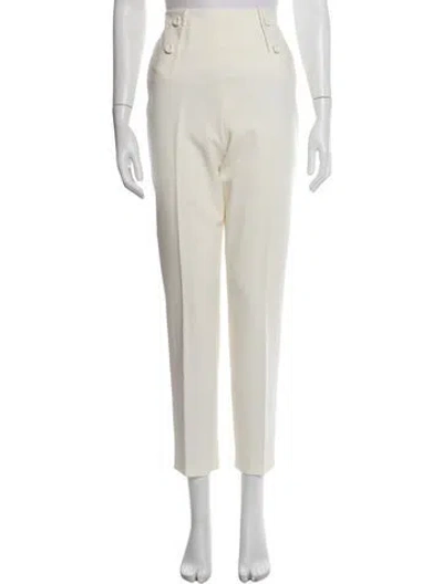 Pre-owned Tibi Straight Leg Pants In Neutrals