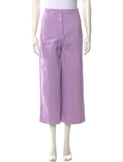 Pre-owned Tibi Straight Leg Pants In Purple