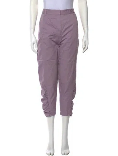 Pre-owned Tibi Straight Leg Pants In Purple