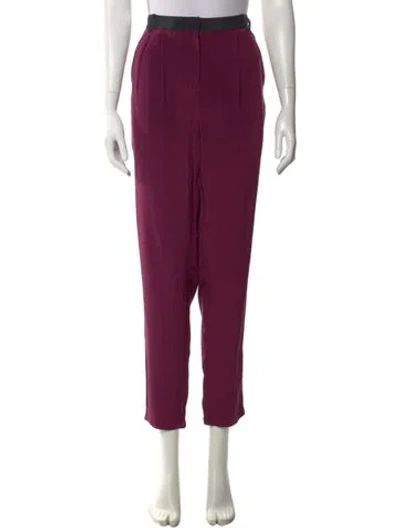 Pre-owned Tibi Straight Leg Pants In Purple