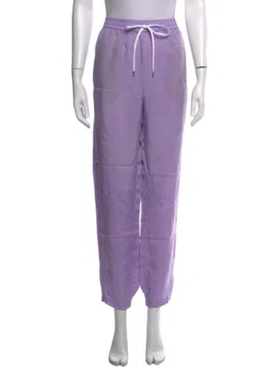 Pre-owned Tibi Straight Leg Pants In Purple