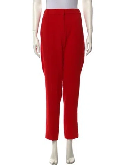 Pre-owned Tibi Straight Leg Pants In Red