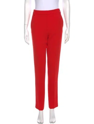Pre-owned Tibi Straight Leg Pants In Red