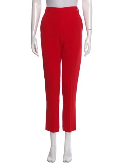 Pre-owned Tibi Straight Leg Pants In Red