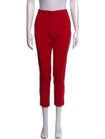 Pre-owned Tibi Straight Leg Pants In Red