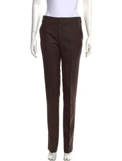 Pre-owned Tibi Straight Leg Pants W/ Tags In Brown