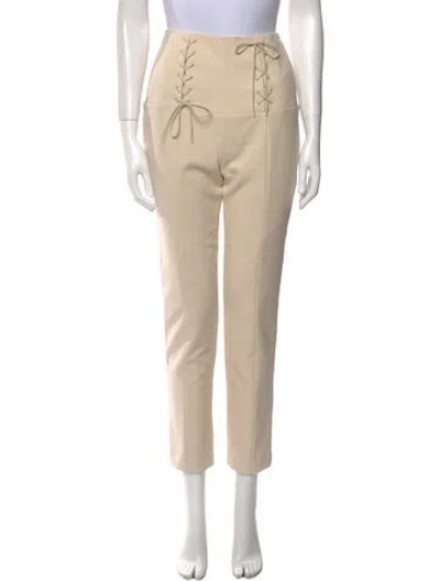 Pre-owned Tibi Straight Leg Pants In White