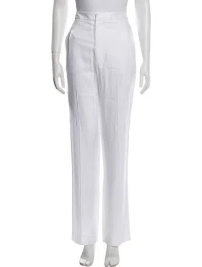 Pre-owned Tibi Straight Leg Pants In White