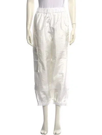 Pre-owned Tibi Straight Leg Pants In White