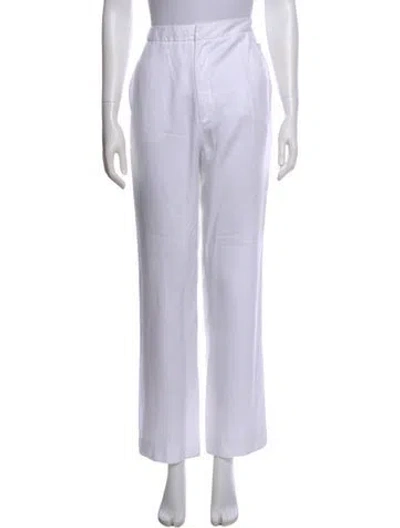Pre-owned Tibi Straight Leg Pants In White
