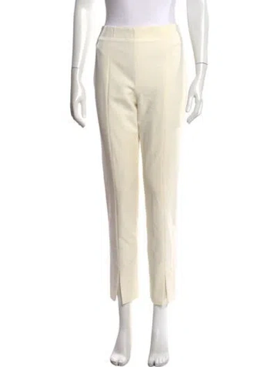 Pre-owned Tibi Straight Leg Pants In White