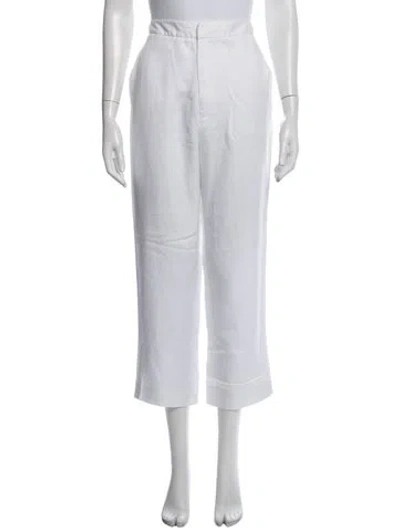 Pre-owned Tibi Straight Leg Pants In White