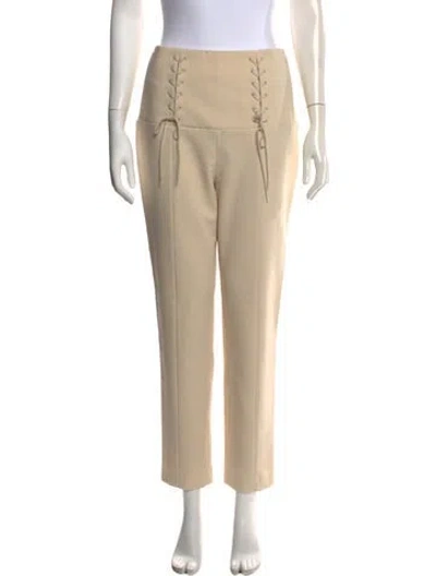 Pre-owned Tibi Straight Leg Pants In White