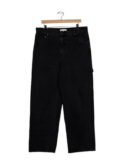 Pre-owned Tibi Straight-leg Jeans In Black