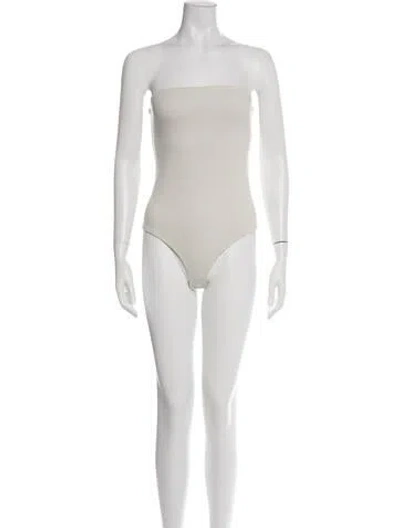 Pre-owned Tibi Strapless Bodysuit In Green