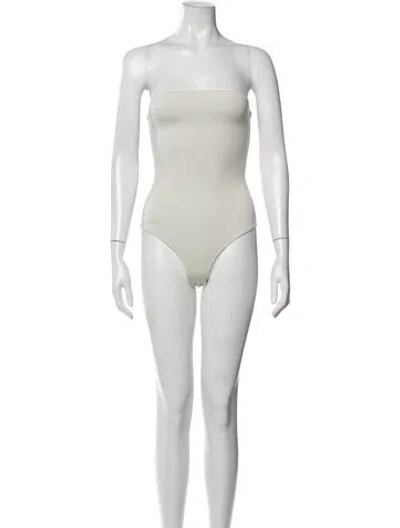 Pre-owned Tibi Strapless Bodysuit W/ Tags In Neutrals