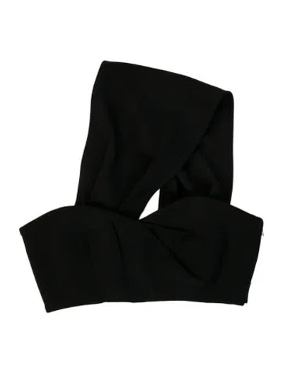 Pre-owned Tibi Strapless Crop Top In Black