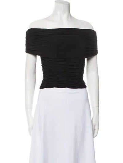 Pre-owned Tibi Strapless Crop Top In Black
