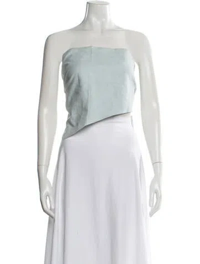 Pre-owned Tibi Strapless Crop Top In Neutral