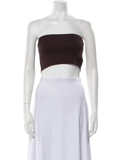 Pre-owned Tibi Strapless Crop Top W/ Tags In Brown