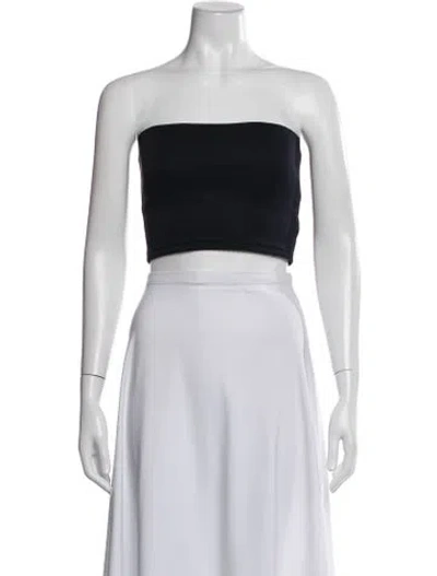 Pre-owned Tibi Strapless Crop Top In White