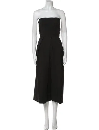 Pre-owned Tibi Strapless Jumpsuit In Black
