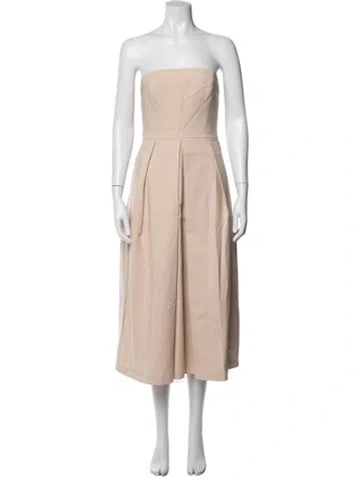Pre-owned Tibi Strapless Jumpsuit In Neutral