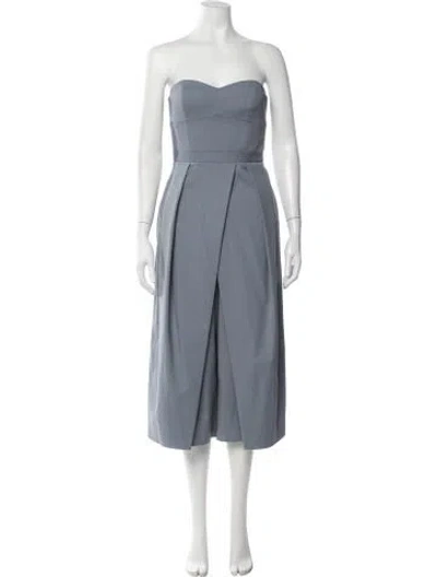 Pre-owned Tibi Strapless Jumpsuit W/ Tags In Blue