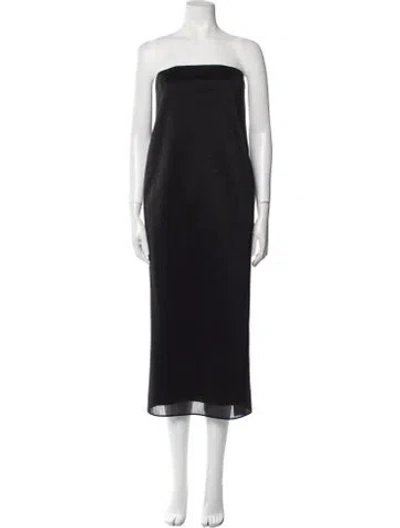 Pre-owned Tibi Strapless Knee-length Dress In Multi