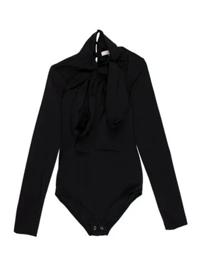 Pre-owned Tibi Strapless Long Sleeve Bodysuit In Black