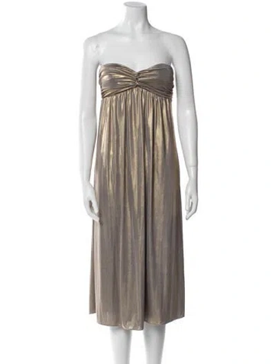 Pre-owned Tibi Strapless Midi Length Dress