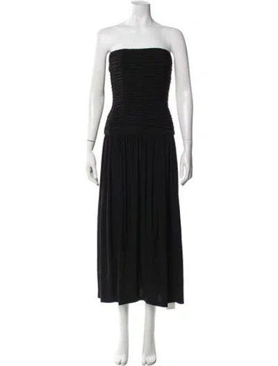 Pre-owned Tibi Strapless Midi Length Dress In Gray