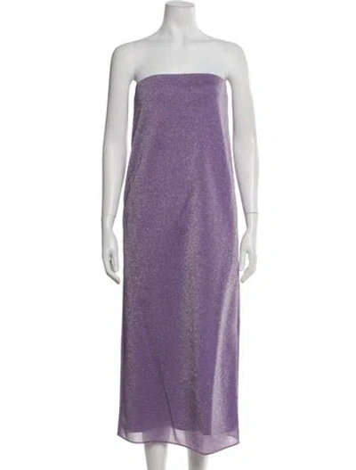 Pre-owned Tibi Strapless Midi Length Dress In Purple