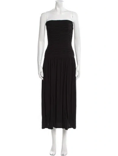 Pre-owned Tibi Strapless Midi Length Dress W/ Tags In Black