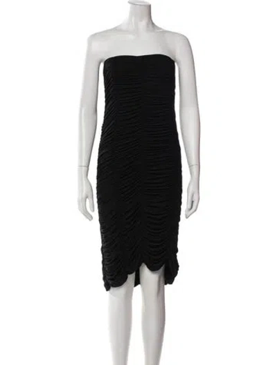 Pre-owned Tibi Strapless Mini Dress In Black