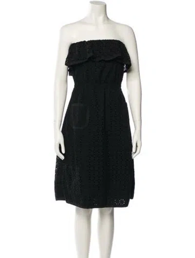 Pre-owned Tibi Strapless Mini Dress In Black