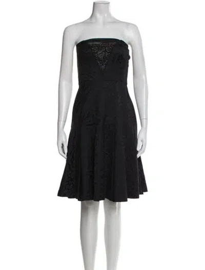 Pre-owned Tibi Strapless Mini Dress In Black