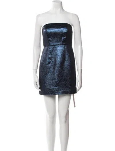 Pre-owned Tibi Strapless Mini Dress In Multi