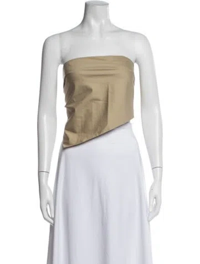 Pre-owned Tibi Strapless Top In Green
