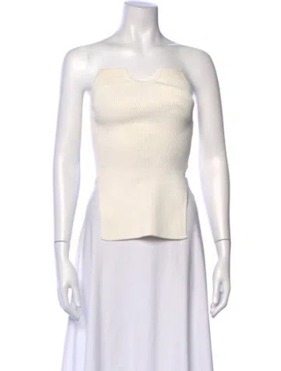 Pre-owned Tibi Strapless Top In Neutral